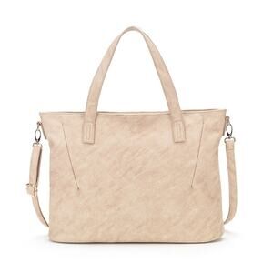 Audrey Vegan Leather Crossbody Bag — Tan